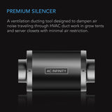 AC Infinity Inline Duct Silencer - 100MM (4" inch)
