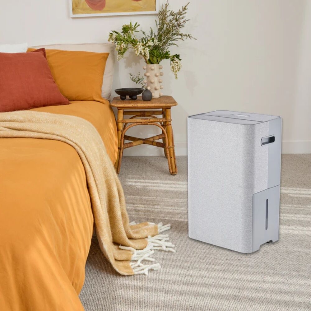 Ausclimate Medium 20L Smart Dehumidifier - Stone Grey Fabric |  Wifi | For Areas up to 30m2