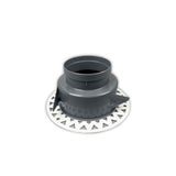 Round Ceiling Frameless White Air Diffuser - 150MM (6 Inch) | Paintable Air Vent