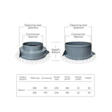 Round Ceiling Frameless White Air Diffuser - 150MM (6 Inch) | Paintable Air Vent