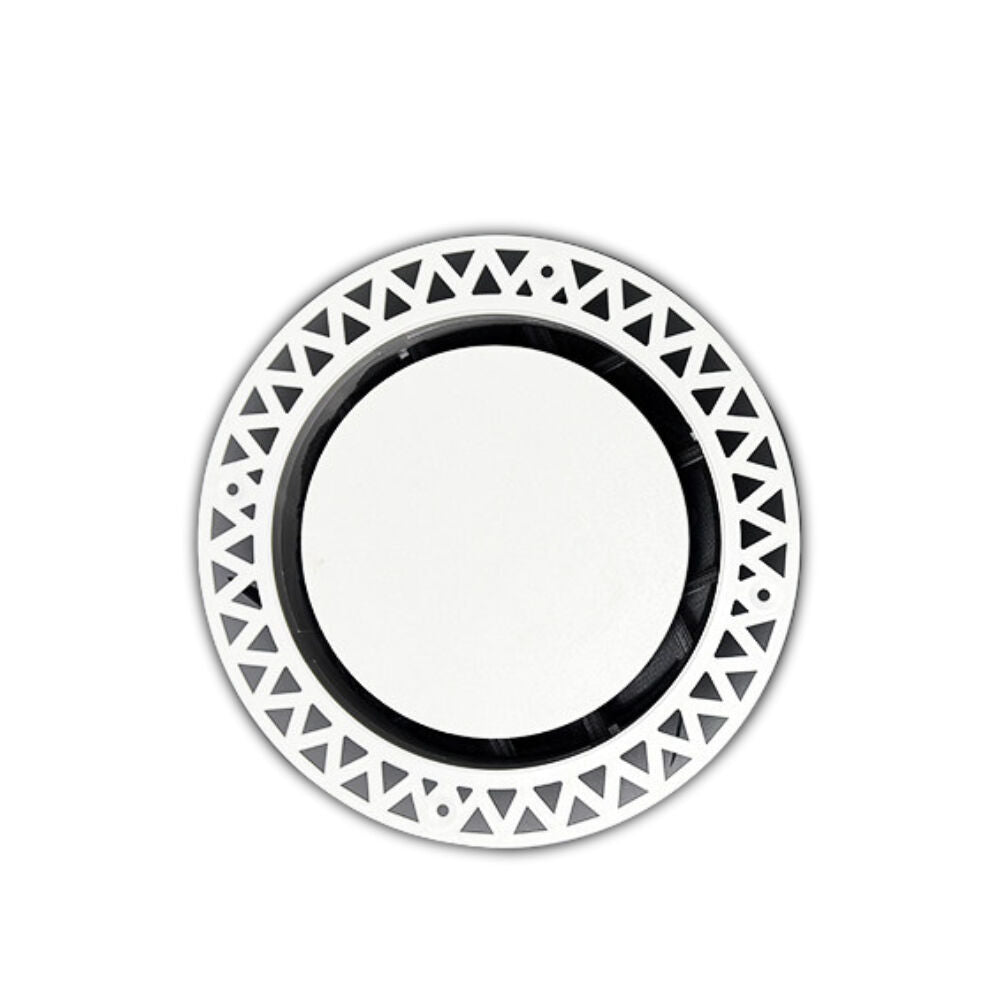 Round Ceiling Frameless White Air Diffuser - 200MM (8 Inch) | Paintable Air Vent