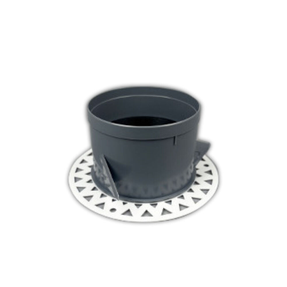 Round Ceiling Frameless White Air Diffuser - 200MM (8 Inch) | Paintable Air Vent