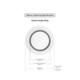 Round Ceiling Frameless White Air Diffuser - 200MM (8 Inch) | Paintable Air Vent