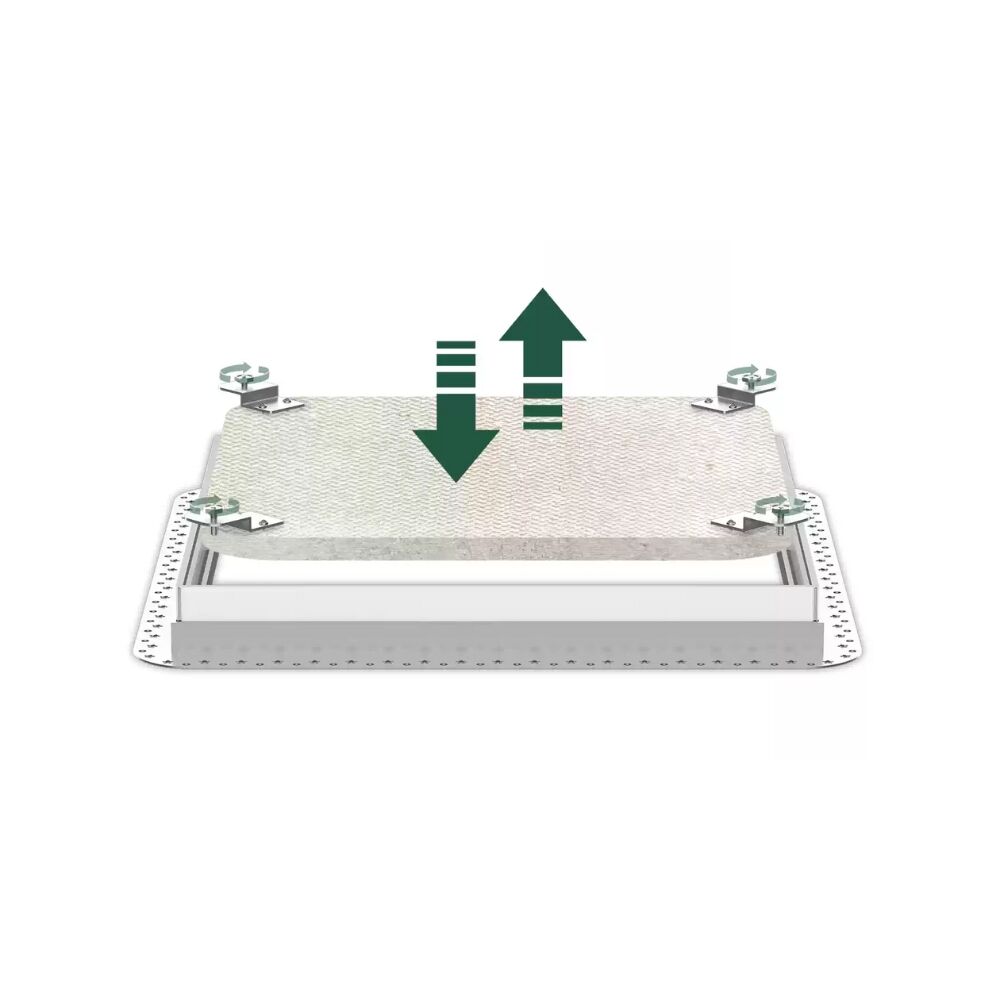 Gpyrock Frameless Access Rounded Corner Panel Board - 400 x 400MM | Upward Lifting