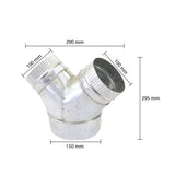 Non-Insulated Y Duct 3 Way Connector