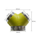 Galvanized Steel Y Duct Connector with Insulation