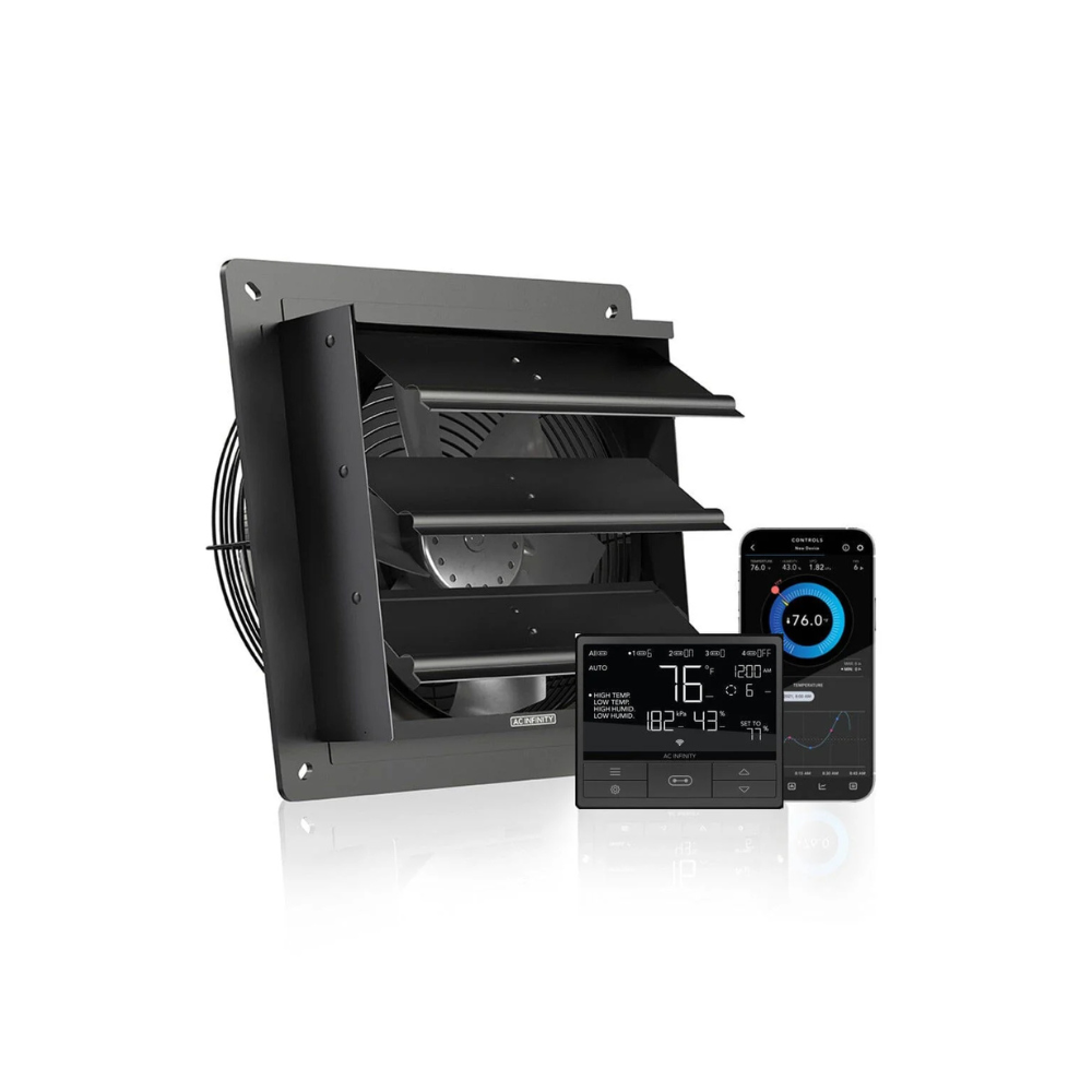 AC Infinity Shutter Exhaust Ventilation EC Fan Airlift T10 - 250MM (10" Inch) w/ Temperature Humidity Controller 69 PRO