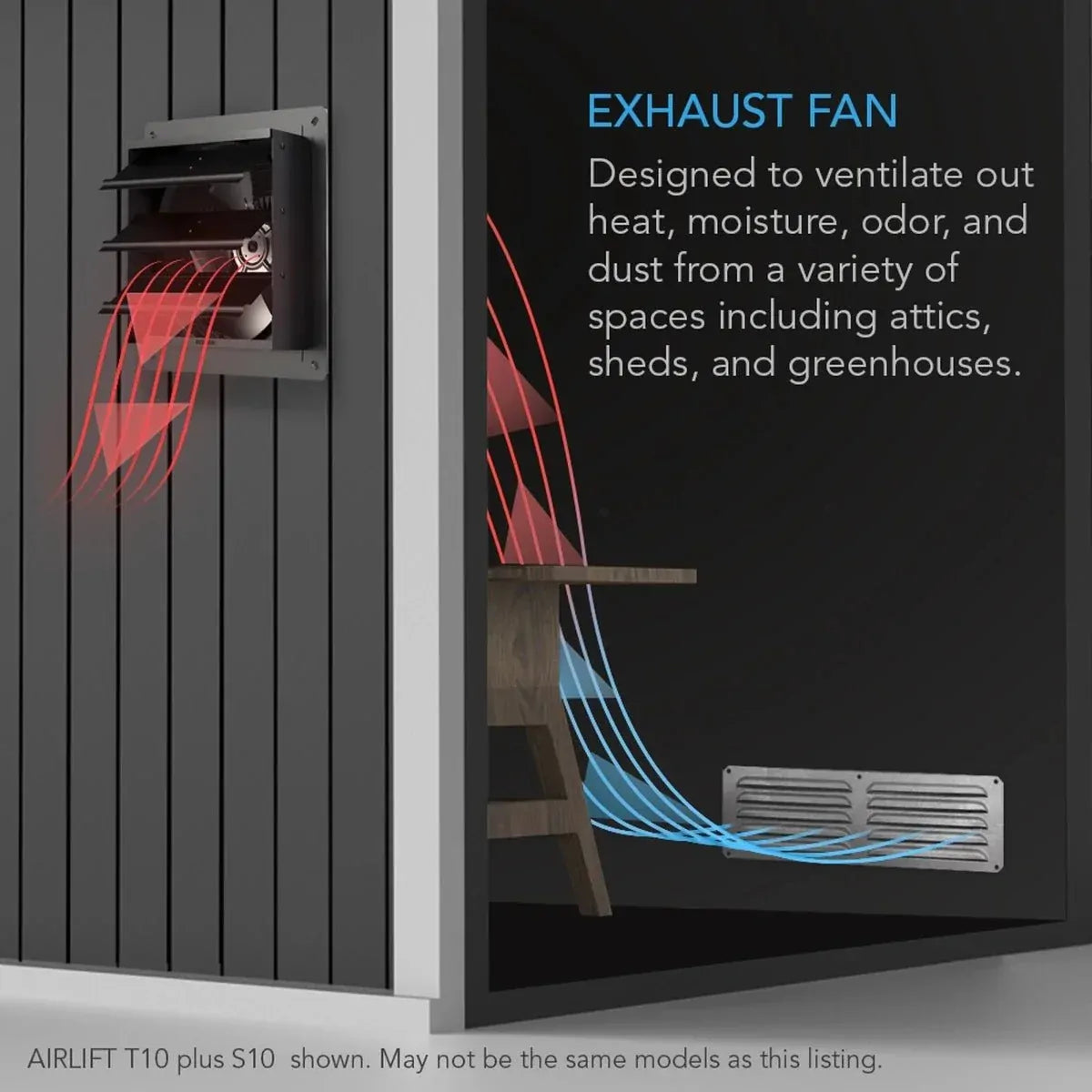 AC Infinity Shutter Exhaust Ventilation EC Fan Airlift T10 - 250MM (10" Inch) w/ Temperature Humidity Controller 69 PRO