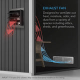 AC Infinity Shutter Exhaust Ventilation EC Fan Airlift T14 - 350MM (14" Inch) w/ Temp & Humidity Controller 69 PRO