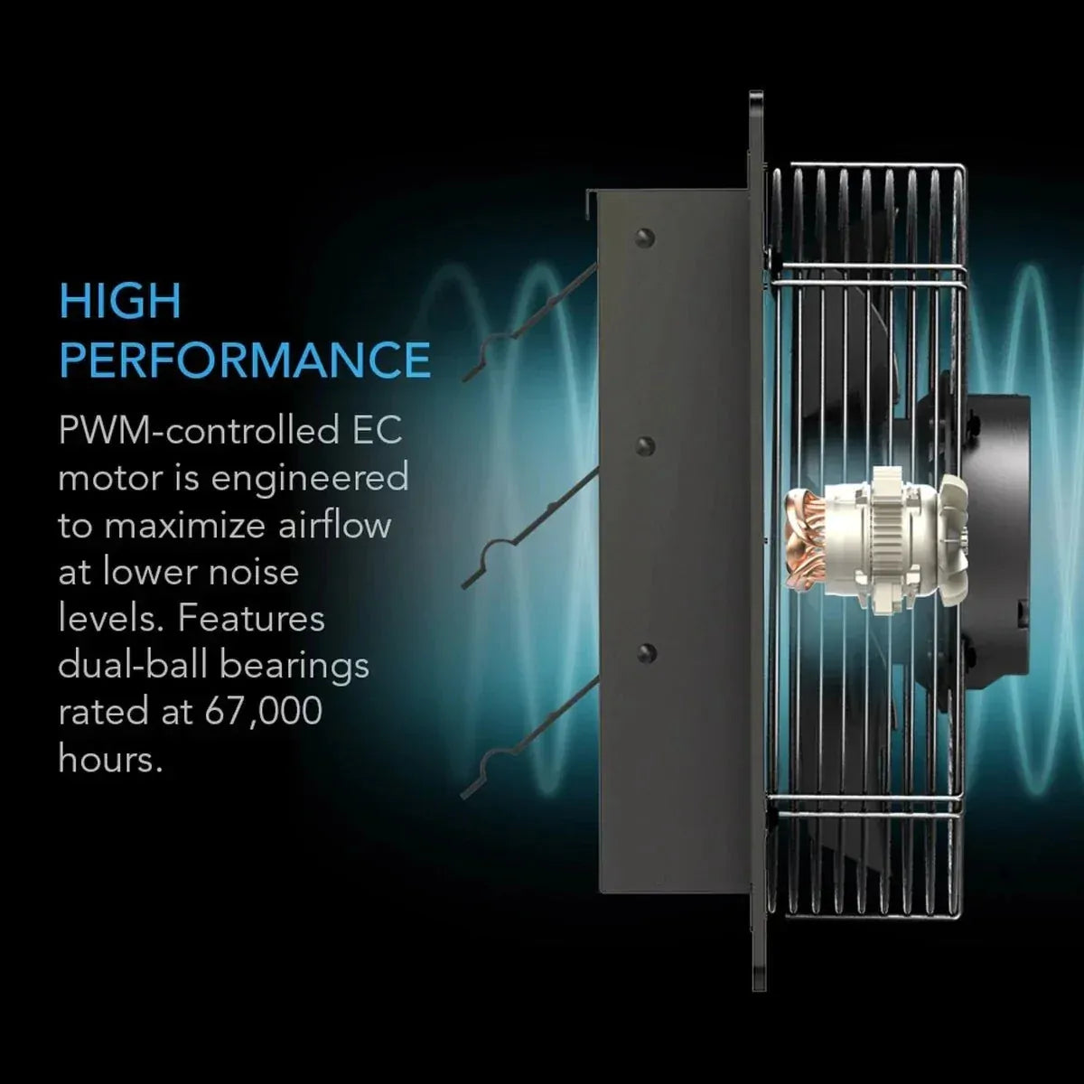 AC Infinity Shutter Exhaust Ventilation EC Fan Airlift T14 - 350MM (14" Inch) w/ Temp & Humidity Controller 69 PRO