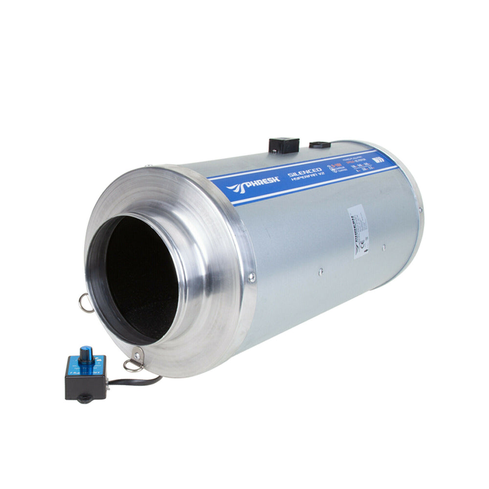 Phresh Silenced EC Hyperfan v2 w/ Speed Controller - 250MM (10" Inch) | 1840 M3/H | IPX2