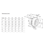 Fanco VKM Centrifugal Inline AC Exhaust Fan - 100MM (4" Inch) | w/ Metal Casing & Lead Plug