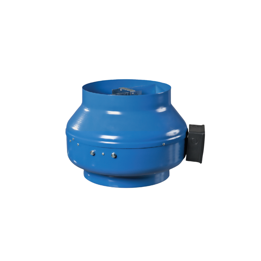 Fanco VKM Centrifugal Inline AC Exhaust Fan - 150MM (6" Inch) | w/ Metal Casing & Lead Plug