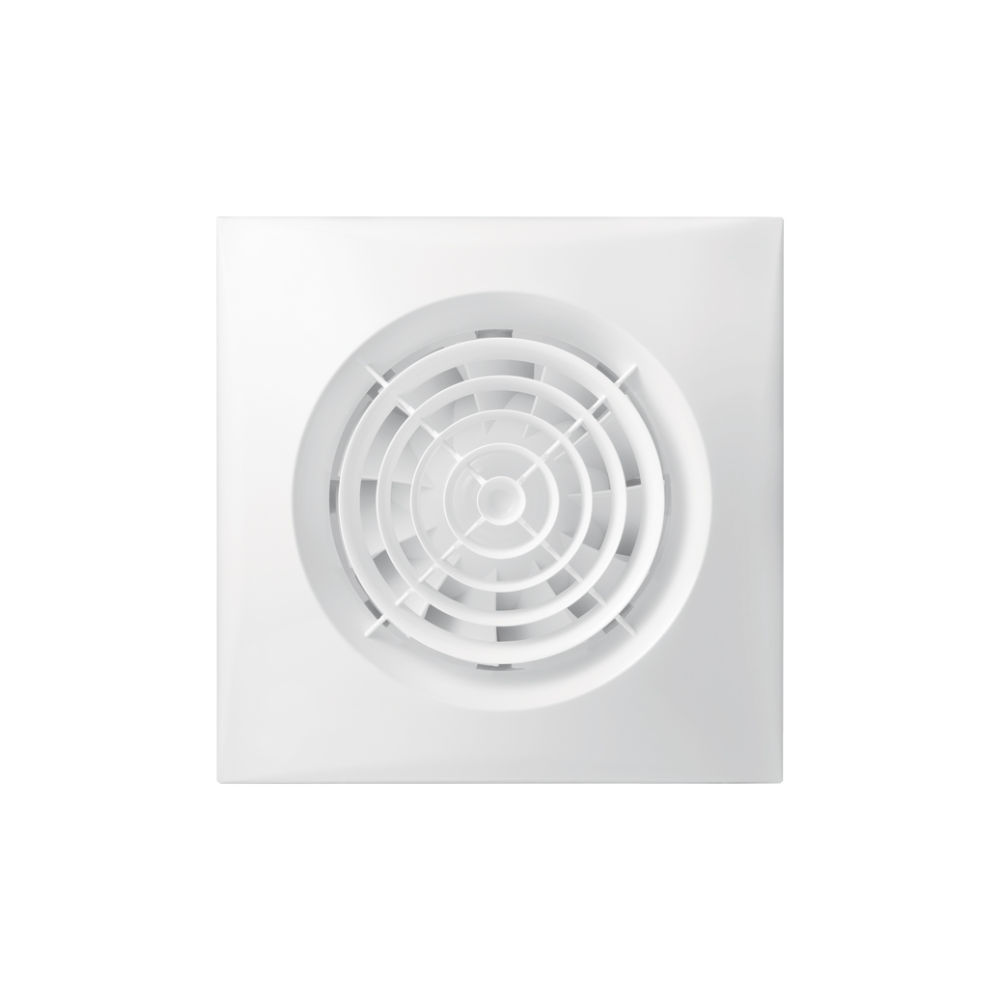 Fantech Silent Wall/Ceiling Mounted Fan w/ Backdraft Damper & Run-On Timer & Humidistat - 100MM (4" Inch)