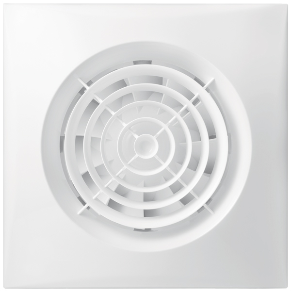 Fantech Silent Wall/Ceiling Mounted Fan w/ Backdraft Damper & Run-On Timer - 100MM / 125MM / 150MM