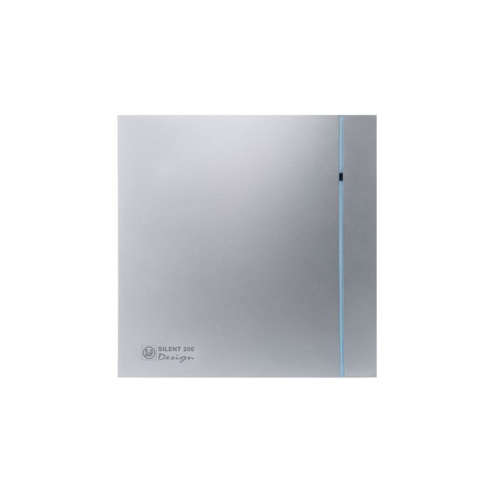 Fantech Silent 200 Design Wall/Ceiling Mounted Fan - White / Silver | Flange 125MM