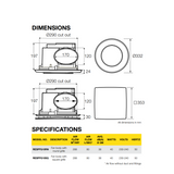 Fantech Rapid Response 250 Ducted Ceiling Exhaust Fan with Grille