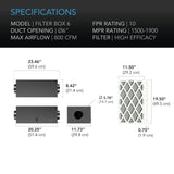 AC Infinity Inline Air Filter Box w/ MERV Filter - 150MM (6" Inch)
