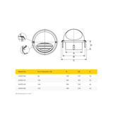 Fantech 304 Stainless Steel Dome Vent EDVSS - 100MM /125MM / 150MM / 160MM | Bush Fire Compliant
