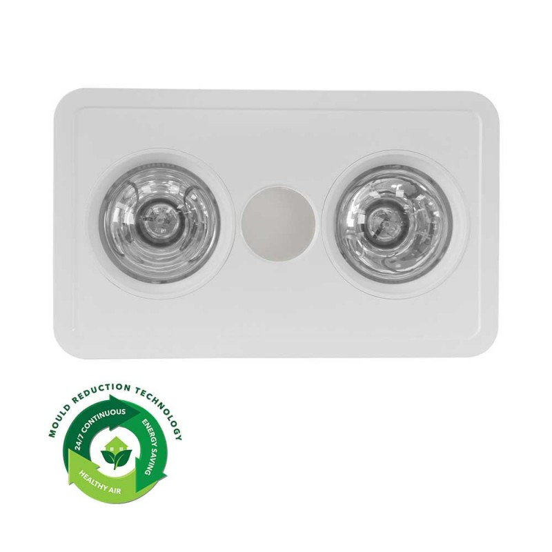 Ventair Heatforce DC Boost 3-in-1 Bathroom Unit - 2 Heat Lamps / 4 Heat Lamps | LED Light | Exhaust Fan