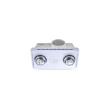 Ventair Brook 3-in-1 Bathroom Heater | LED Light | Exhaust Fan - 2 x 275W Heat Lamps | White