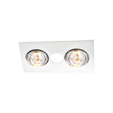 Ventair Myka 2 Bathroom 3-in-1 Slimline Low Profile - | Exhaust Fan | Heat | LED Light | - White / Silver