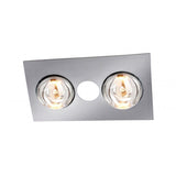 Ventair Myka 2 Bathroom 3-in-1 Slimline Low Profile - | Exhaust Fan | Heat | LED Light | - White / Silver