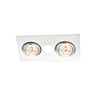 Ventair Myka 2 Bathroom 3-in-1 Slimline Low Profile - | Exhaust Fan | Heat | LED Light | - White / Silver