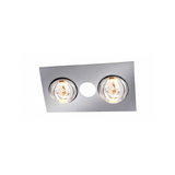Ventair Myka 2 Bathroom 3-in-1 Slimline Low Profile - | Exhaust Fan | Heat | LED Light | - White / Silver