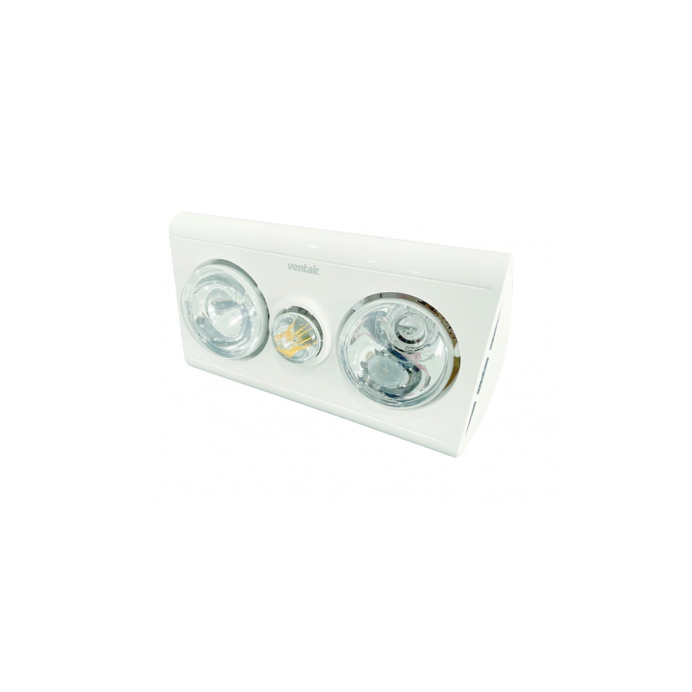 Ventair Klein Budget 3-in-1 Unit - 2 Heat Lamps / 4 Heat Lamps - Exhaust Fan | Heat | LED Light