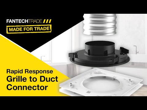 Fantech Rapid Response Grille To Duct Connector - RESP250DCON | Fits 290MM Round Cut Out