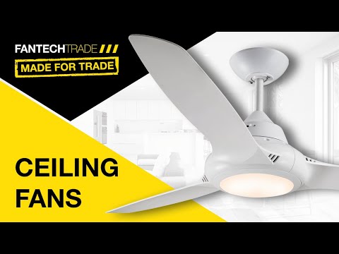 Fantech Flair AC 3 Blade Ceiling Fan w/ 18W LED Light - 900MM (36" Inch) | Black | 3 Speed Wall Controller Included